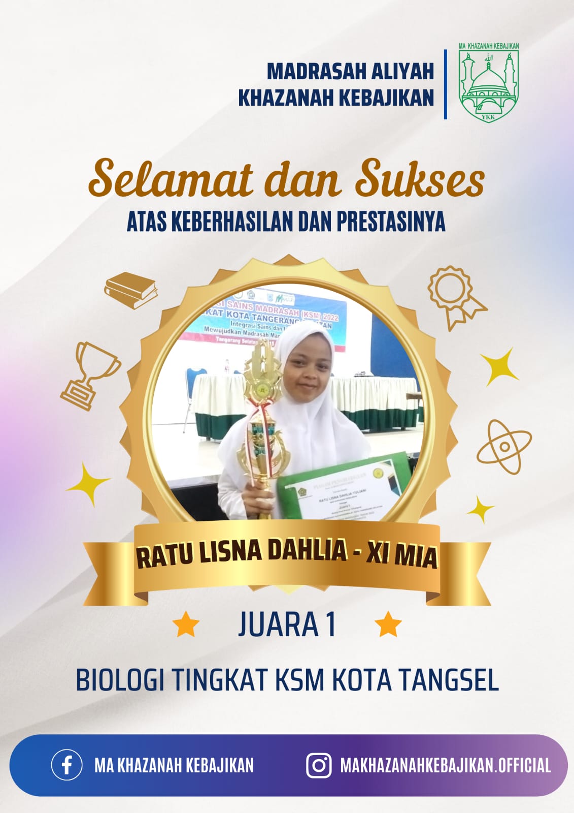 Juara 1 Biologi Tingkat Ksm Kota Tangsel